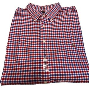 Ralph Lauren Men’s Sz 3XBT Button Down Oxford Shirt Short Sleeve Gingham NWT